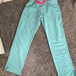 Figs kade cargo scrub pants in neon blue size small